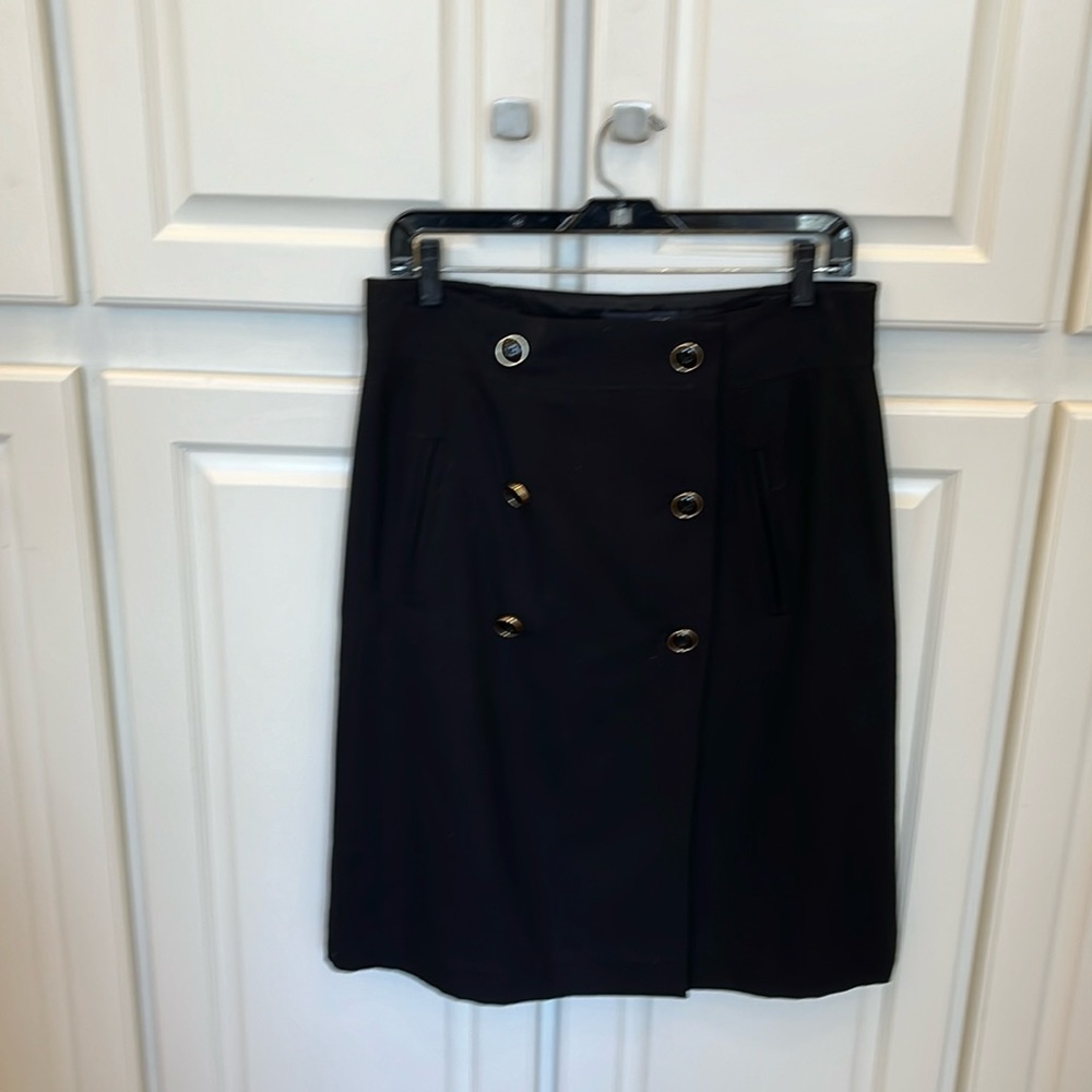 Lightweight Banana Republic wool gaberdine A line skirt size 10